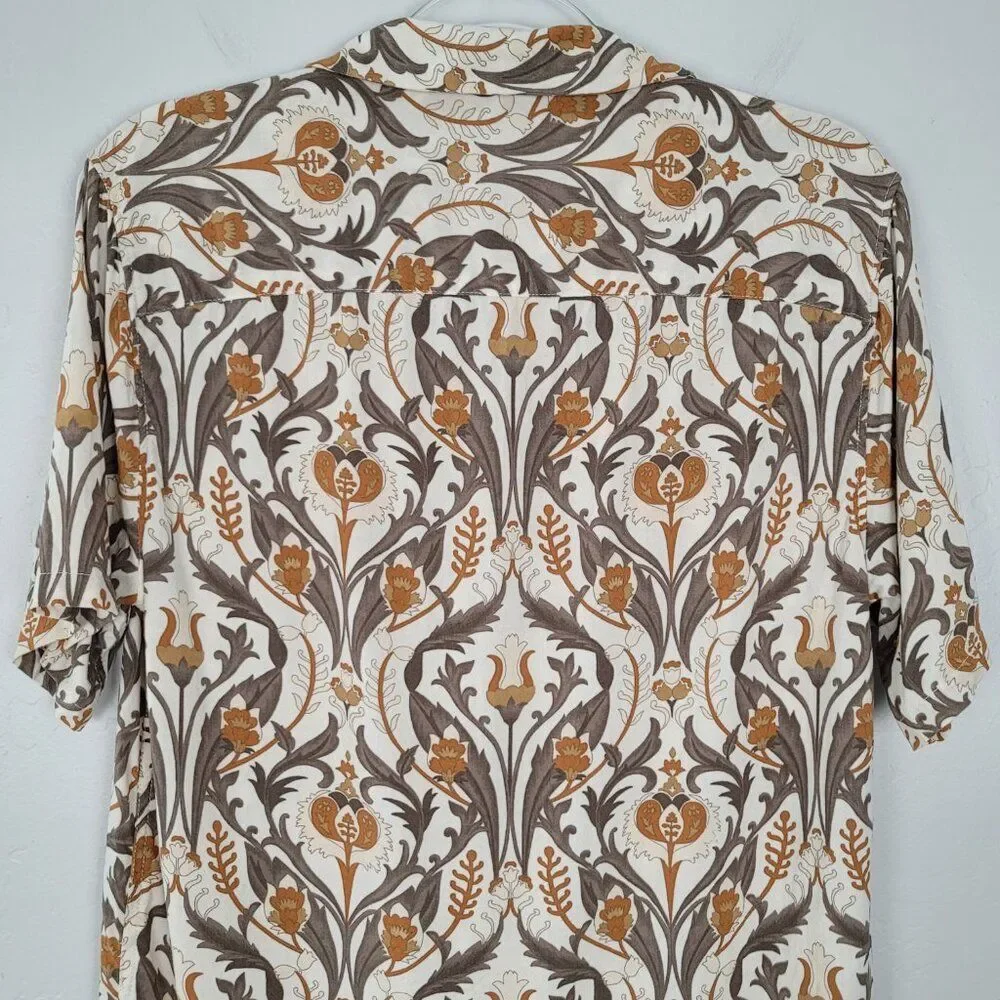 Abercrombie & Fitch Size XS Men's Button Shirt Camp Short Sleeve Floral Multi - Picture 5 of 12